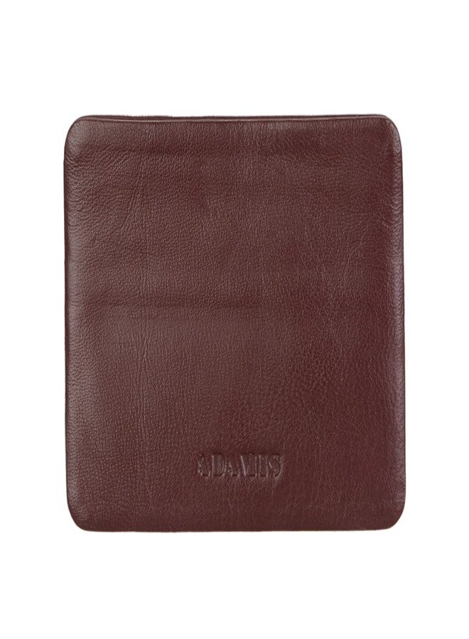 Adamis Genuine Leather Slim Wallet with 4 Slots for Credit Card Debit Card Money Holder Wallet for Men and Women (11 x 8.5 cm, Wine) - Image 2